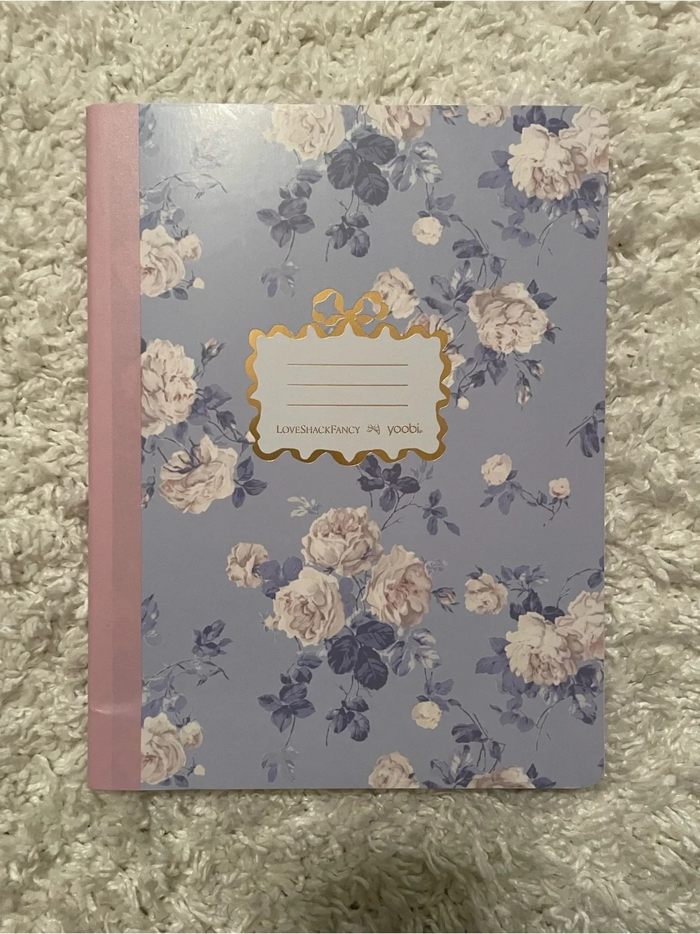 LoveShackFancy x Target Yoobi Everblooming Rosettes Composition Book & Bow Pen